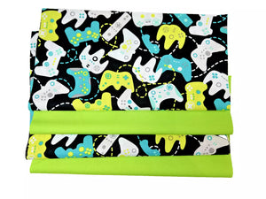 16 Pre Cut 10" Quilting Fabric Squares Video Games
