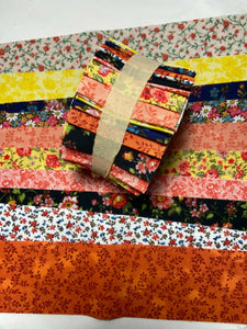 20 Strips 2.5" Jelly Rolls Fabric Squares Pre Cut Quilting Perfect Petals