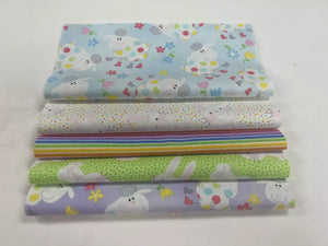 20 Pre Cut 10" Quilting Fabric Squares Spring Hop