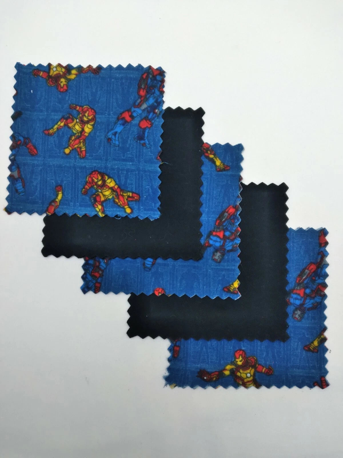 32 Pre Cut 5" Quilting Fabric Squares Flannel Iron Man