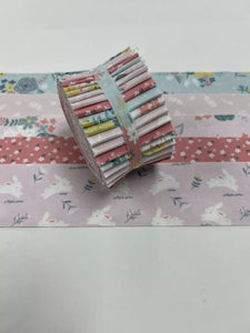 20 Strips 2.5" Jelly Rolls Fabric Squares Pre Cut Quilting Easter Hop