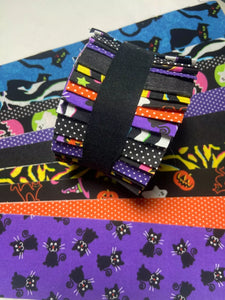 20 Strips 2.5" Jelly Rolls Fabric Squares Pre Cut Quilting Halloween Play