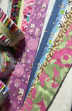 20 Strips 2.5" Jelly Rolls Fabric Squares Pre Cut Quilting Eclectic Baby Flannels