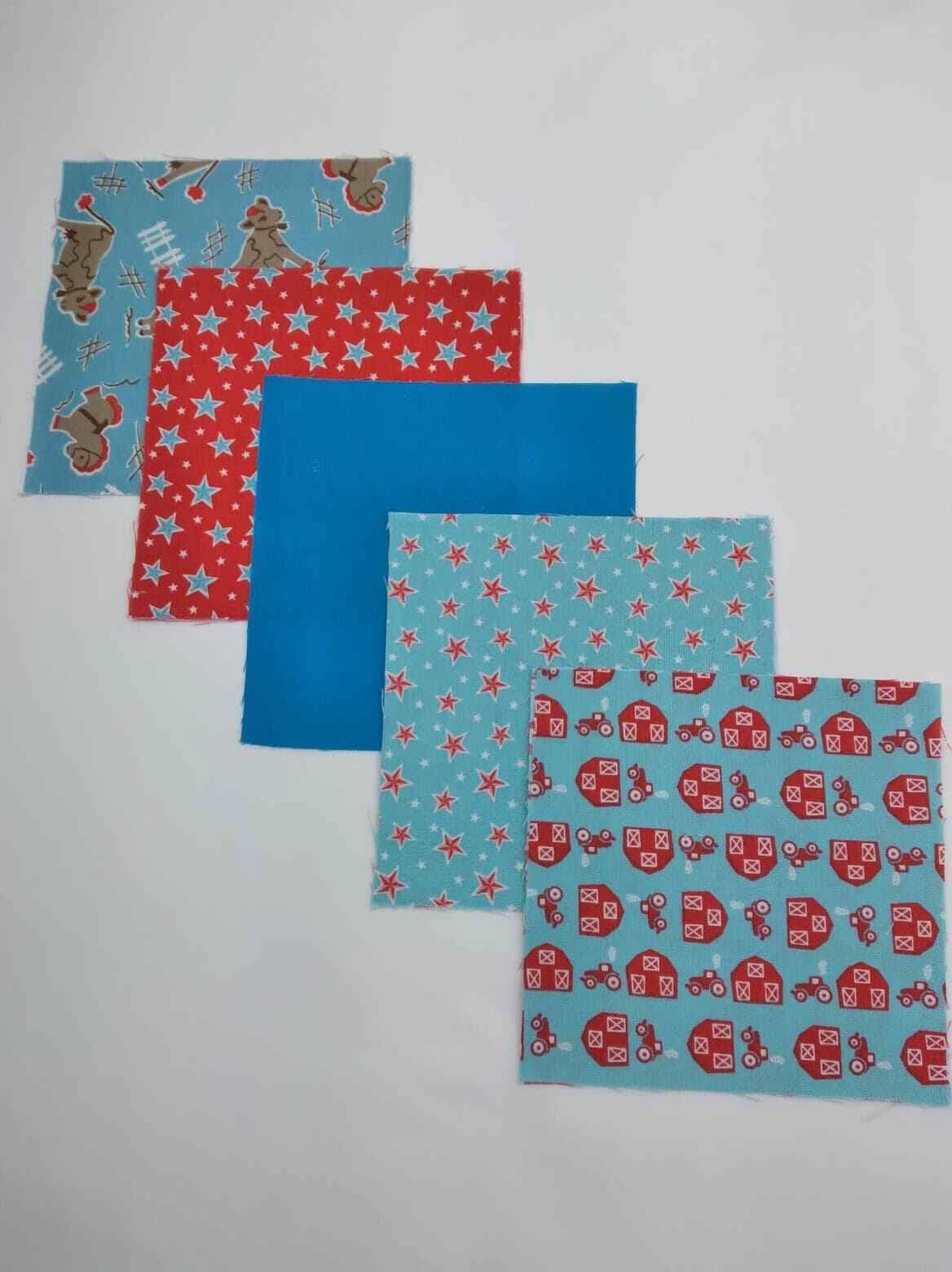 32  5" Teal Red Star Farm