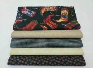 20 Pre Cut 10" Quilting Fabric Squares Western