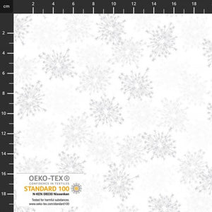 Stof We Love Christmas Silver & White By The 1/2 Yard