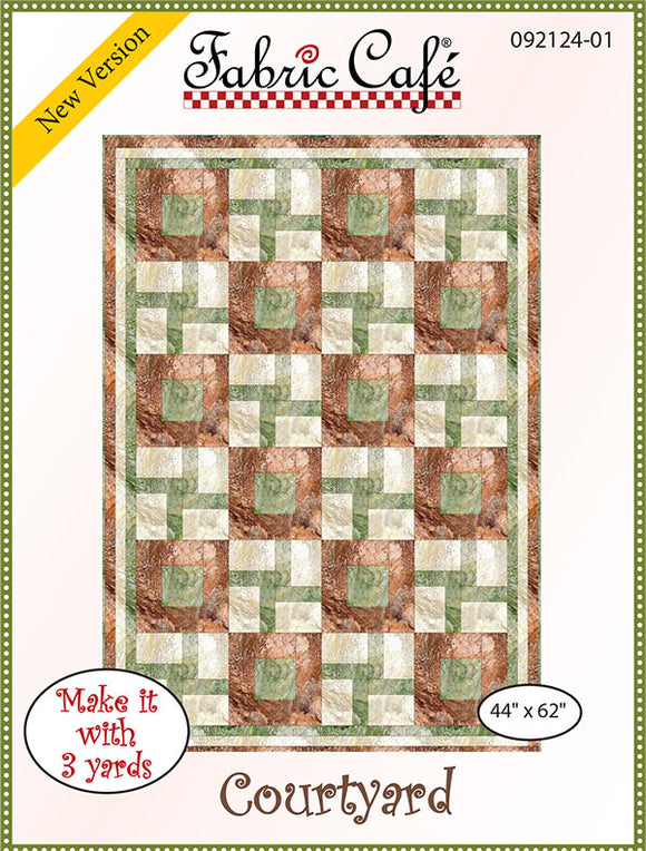 Fabric Cafe Quilt Pattern Courtyard Make it with 3 yards! 44