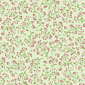 WANDER LANE By Nancy Halvorsen For Benartex By The 1/2 Yard Wild Berry Celery