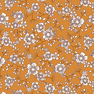 WANDER LANE II By Nancy Halvorsen For Benartex By The 1/2 Yard Winter Rose Pumpkin