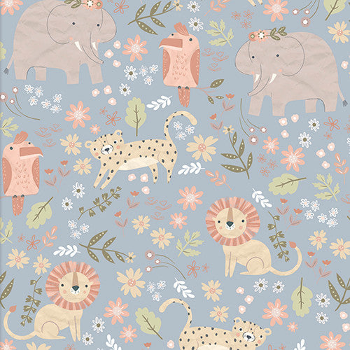 3 Wishes Sweet Savanna By The 1/2 Yard Blue