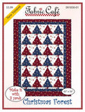 Fabric Cafe Quilt Pattern Christmas Forest Pattern Make it with 3 yards! 43"x59"