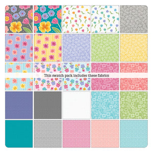 42 5" Squares Quilting Charm Pack Squares By BENARTEX STUDIO Full Bloom