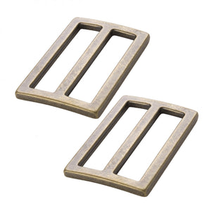 Two 1.5" flat Widemouth Sliders byAnnie in Antique Brass