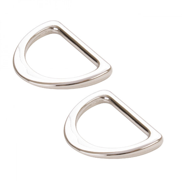 D Ring Flat 1in Nickel Set of Two ByAnnie