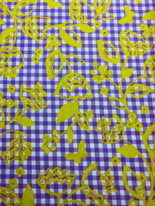Free Spirit Erin McMorris LaDeeDa Flowerbox Violet Quilting Fabric By The 1/2 Yard