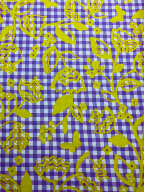 Free Spirit Erin McMorris LaDeeDa Flowerbox Violet Quilting Fabric By The 1/2 Yard