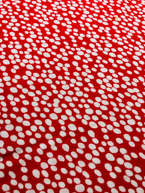 Quilting Fabric By The 1/2 Yard Kanvas Studios Red & Dot