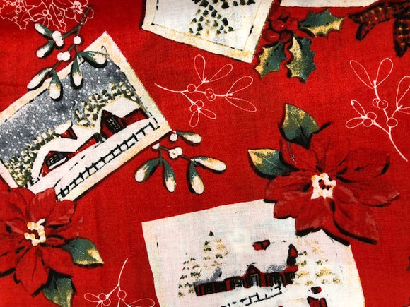 Quilting Fabric By The 1/2 Yard Christmas Quilting Fabric Winter Scene