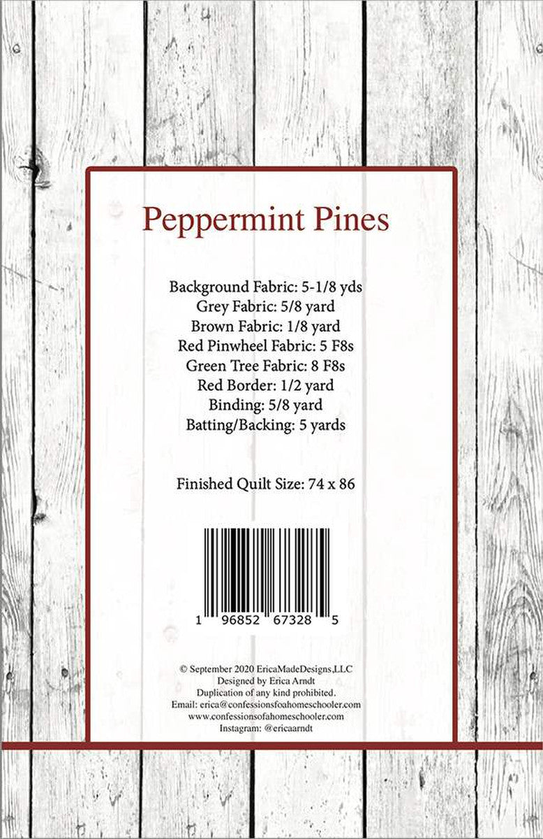 Riley Blake Erica Made Peppermint Pines Quilt Pattern