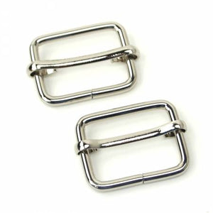Two Slider Buckles 1" Nickel # STS125ST