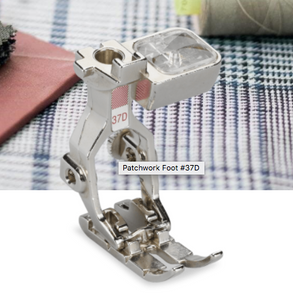 BERNINA Patchwork Foot #37D The patchwork specialist For patchwork projects with seam allowances of 3 mm (1⁄8”) or 6 mm (¼”) Three notches on the side for precise guidance For 9 mm machines with BERNINA Dual Feed system
