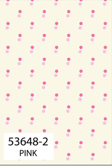 Quilting Fabric Denyse Schmidt Bonny By The 1/2 Yard Pink Double Dot