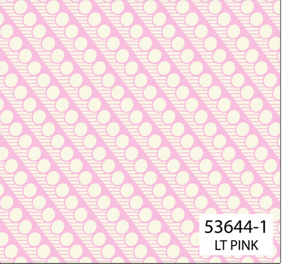 Quilting Fabric Denyse Schmidt Bonny By The 1/2 Yard Diagonal Dot Pink