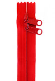 40" Double Slide Handbag Zipper  Atom Red