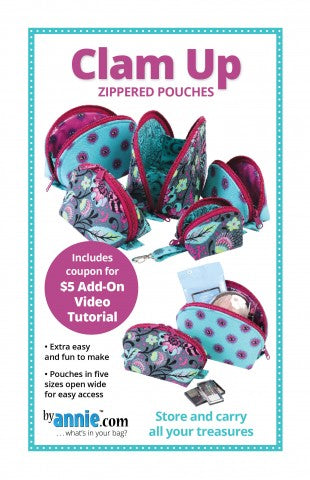 ByAnnie  Clam Up Zippered Pouch Pattern