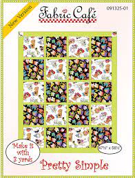 Fabric Cafe Quilt Pattern Pretty Simple Make it with 3 yards! 47"x58" FREE SHIPPING