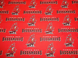 54" NFL Tampa Bay Buccaneers Fabric By the 1/2 Yard