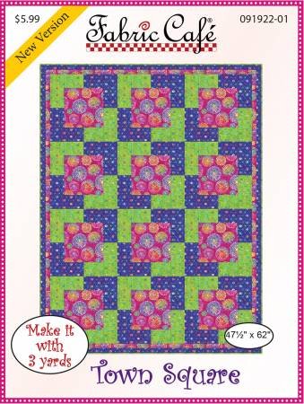 Fabric Cafe Quilt Pattern Town Square Pattern Make it with 3 yards! 47