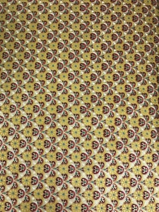 Quilting Fabric By The 1/2 Yard In The beginning Peaceful Holiday Gold