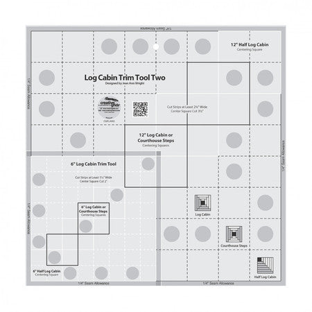 Creative Grids Log Cabin Trim Tool Two 6 or 12 Inch