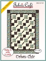 Fabric Cafe Quilt Pattern Urban Chic Pattern Make it with 3 yards! 43"x59" FREE SHIPPING